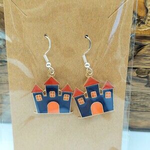Haunted House Earrings Halloween Earrings